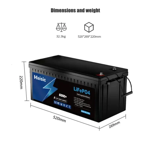 Haisic 4KW 12.8V 300AH LifePO4 battery pack - Image 3
