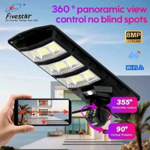 Solar Street Light 450W IP65(water proof) + Wireless 4G WiFi CCTV Camera - Image 2