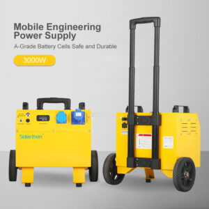 3000Watts Mobile Solar Generator 25.6V 2560Wh LiFePo4 Battery Capacity-High Quality Construction Power Station
