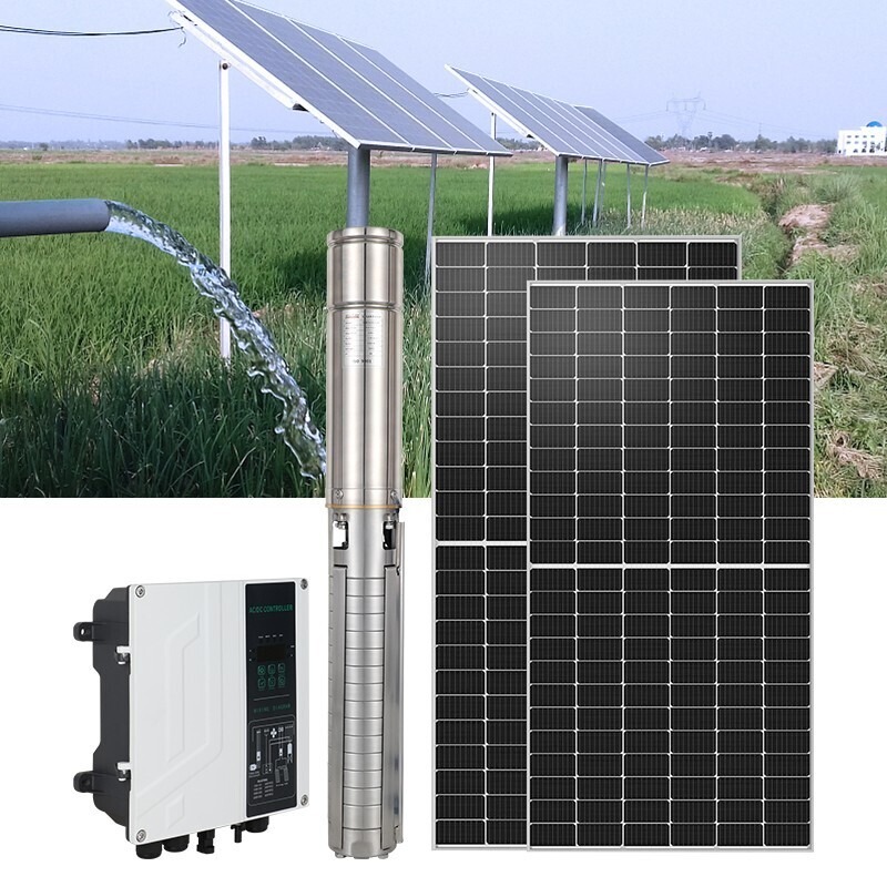 1.5HP Submersible Solar Water Pump by AllTop + Six 250watts Solar Panels